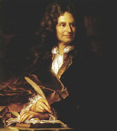 Hyacinthe Rigaud Portrait of Nicolas Boileau oil painting image
